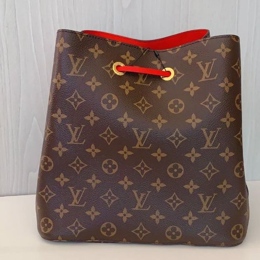 路易威登/Louis Vuitton 紅色老花水桶包-6
