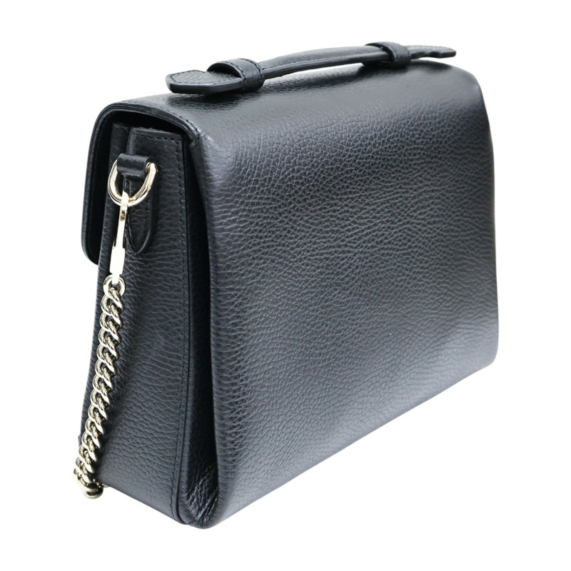 黑色 牛皮 Interlocking G Top Handle 肩背包【GUCCI 古馳】 510302-1