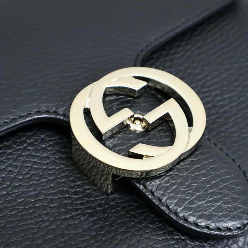 黑色 牛皮 Interlocking G Top Handle 肩背包【GUCCI 古馳】 510302-8