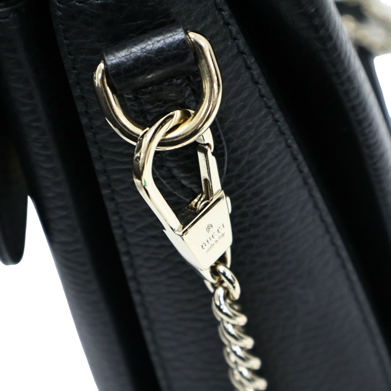 黑色 牛皮 Interlocking G Top Handle 肩背包【GUCCI 古馳】 510302-9