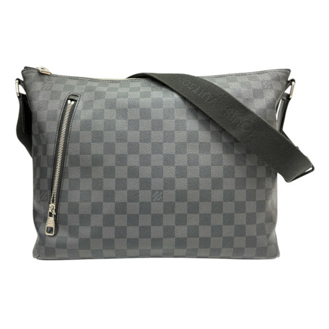 黑色 棋盤格 帆布 Mick MM 肩背包【LOUIS VUITTON LV 路易威登】 N41106