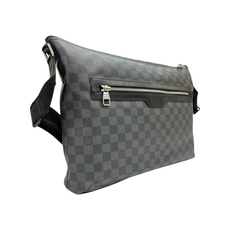 黑色 棋盤格 帆布 Mick MM 肩背包【LOUIS VUITTON LV 路易威登】 N41106-1