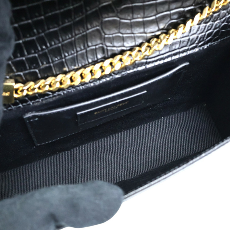 黑色牛皮 KATE 中型 流蘇 肩背包【SAINT LAURENT YSL 聖羅蘭】 354119-2