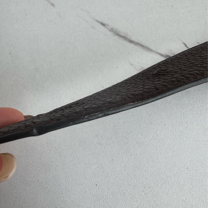 Hermes 黑/深咖雙面銀大H皮帶90cm-26