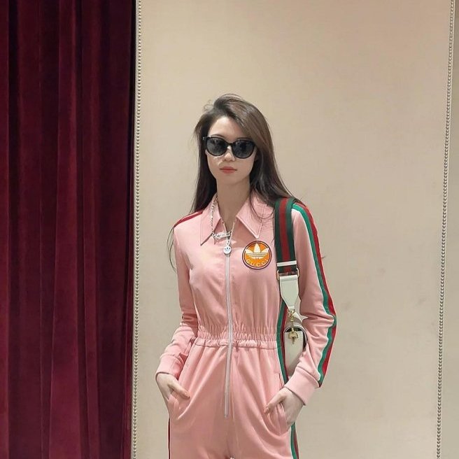 💎Han's house精品服飾💎 GUCCI 古馳 聯名 愛迪達 adidas 連身褲 現貨 S 原價61600-1