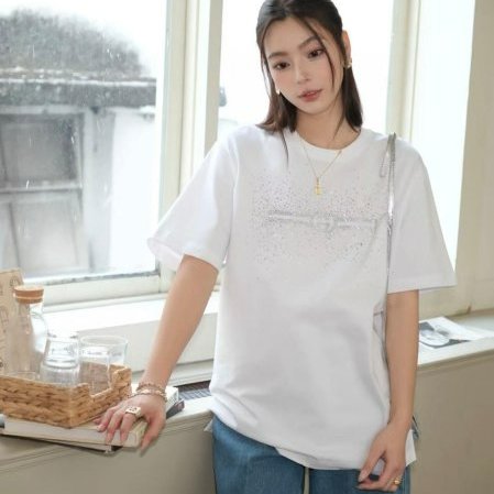 💎Han's house精品服飾💎GUCCI 古馳  水鑽 短 T  短袖 男女共穿 現貨S-5