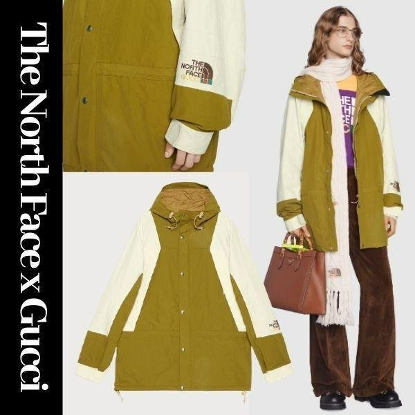 💎Han's house精品服飾💎GUCCI 古馳 聯名 The North Face 古馳 連帽 外套 風衣 現貨L-5