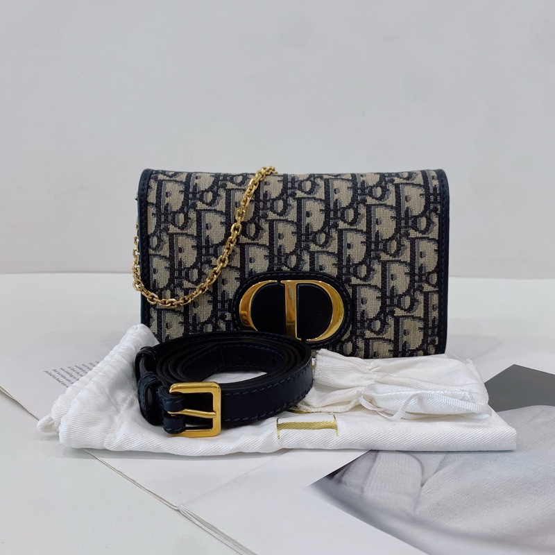 20年 Dior/迪奧 蒙田30系列 二合一 老花斜挎包肩帶可拆卸  可腰包-1
