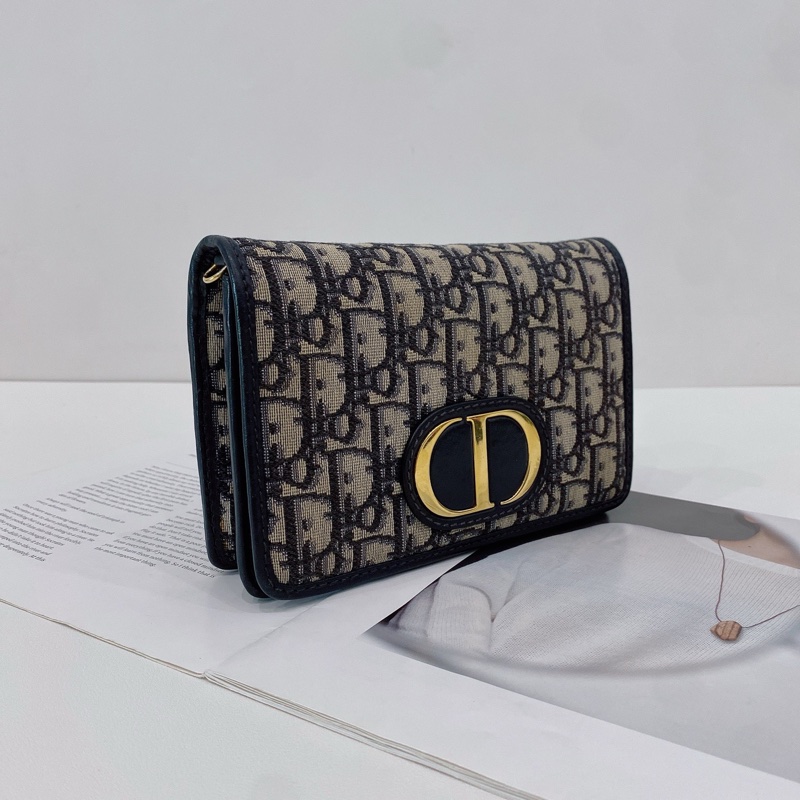 20年 Dior/迪奧 蒙田30系列 二合一 老花斜挎包肩帶可拆卸  可腰包-3