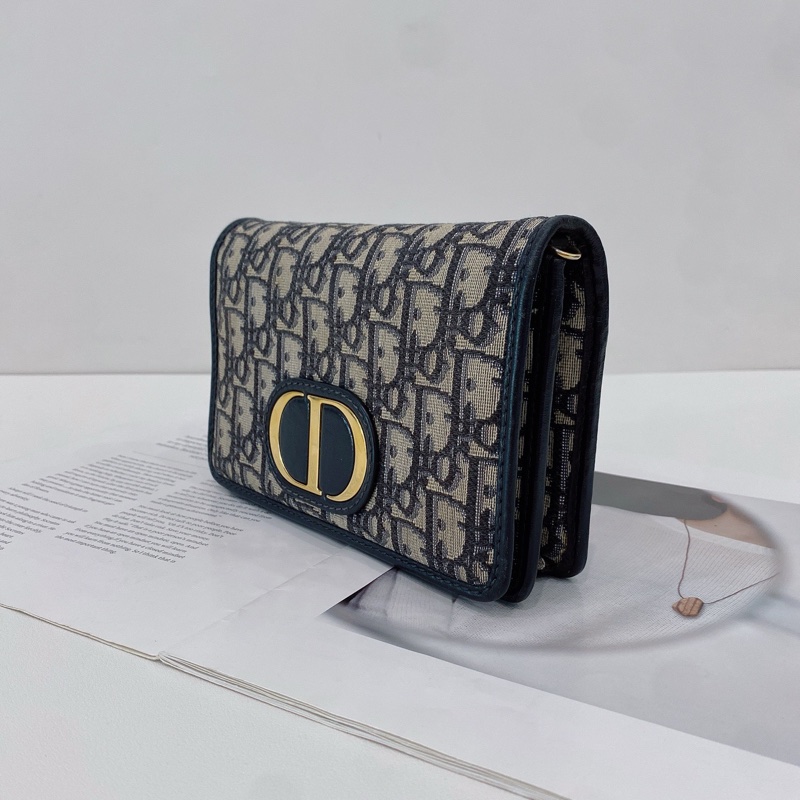 20年 Dior/迪奧 蒙田30系列 二合一 老花斜挎包肩帶可拆卸  可腰包-4