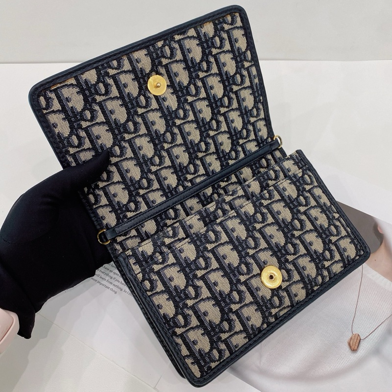 20年 Dior/迪奧 蒙田30系列 二合一 老花斜挎包肩帶可拆卸  可腰包-6