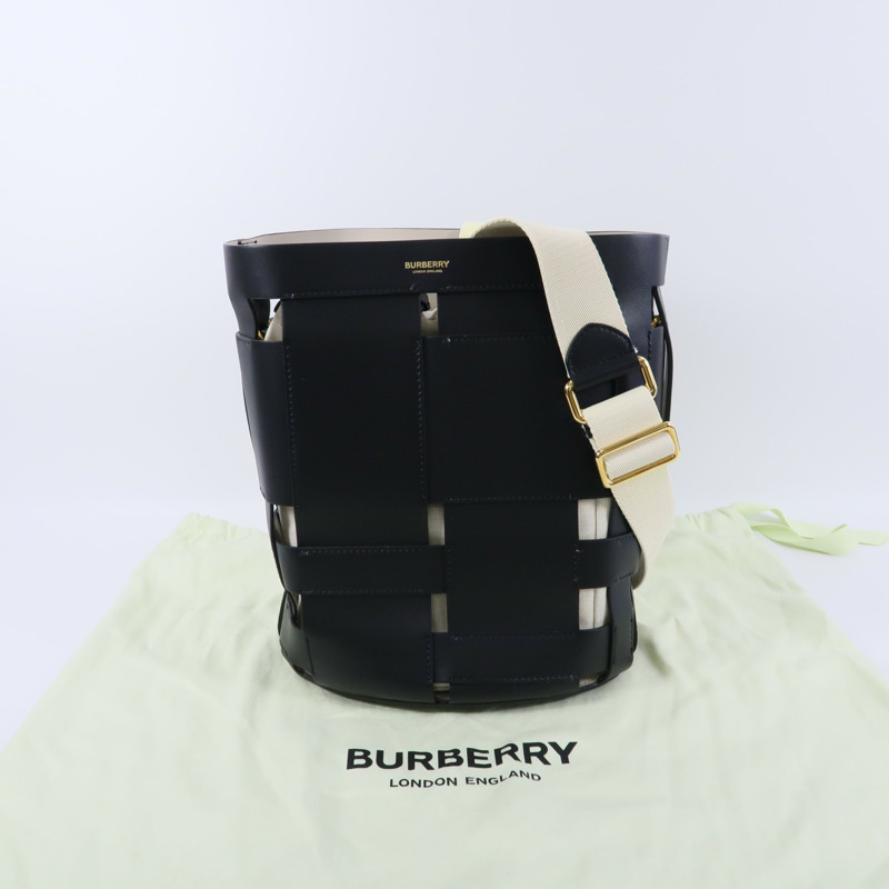BURBERRY 牛皮皮革Foster Bucket Bag肩背袋-10