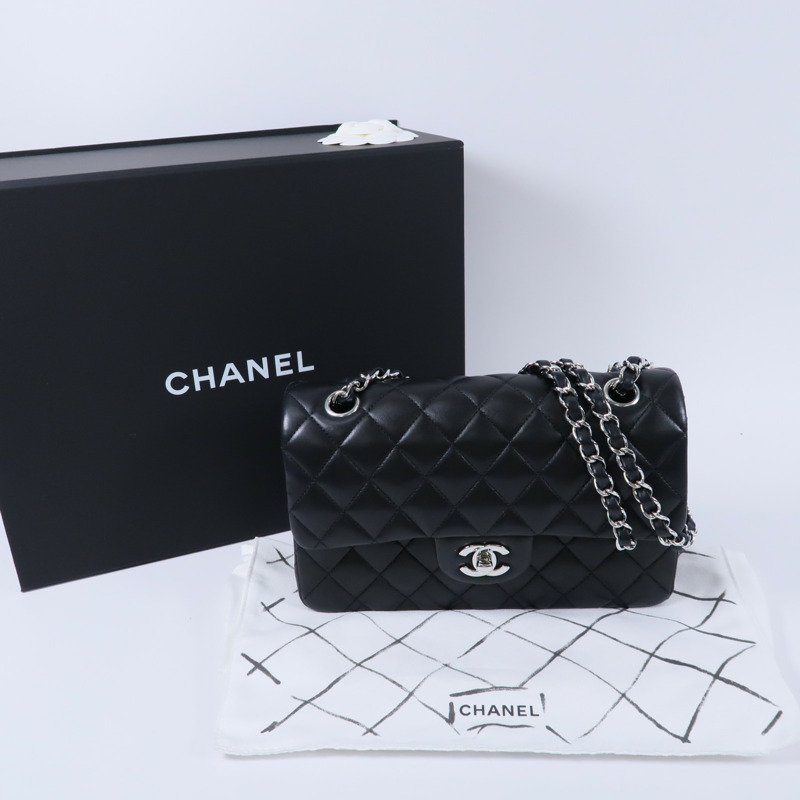 CHANEL 羊皮皮革Classic 23鏈帶肩背袋-9