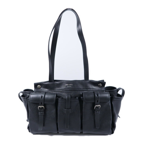 PRADA 牛皮皮革Route Large Tote肩背袋
