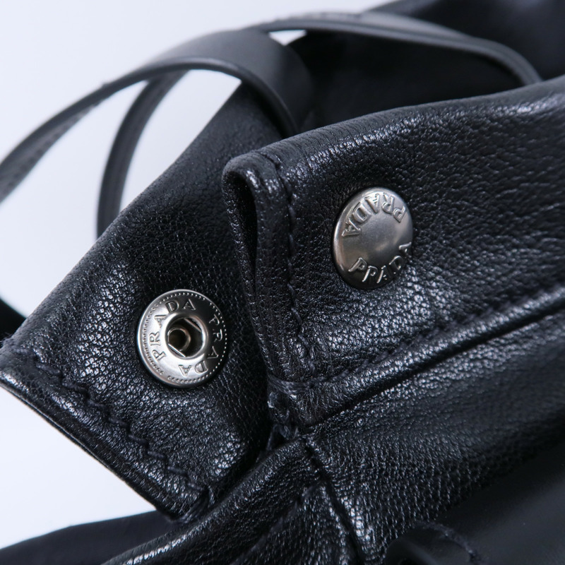 PRADA 牛皮皮革Route Large Tote肩背袋-15