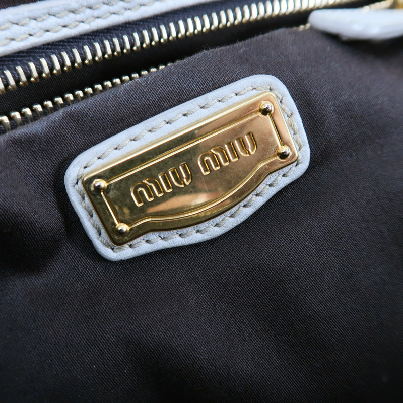 Miu Miu 牛皮皮革2 Way Shoulder手挽肩背兩用袋-4