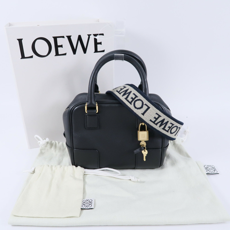 LOEWE 牛皮皮革Amazona 16 Square手挽肩背兩用袋-8