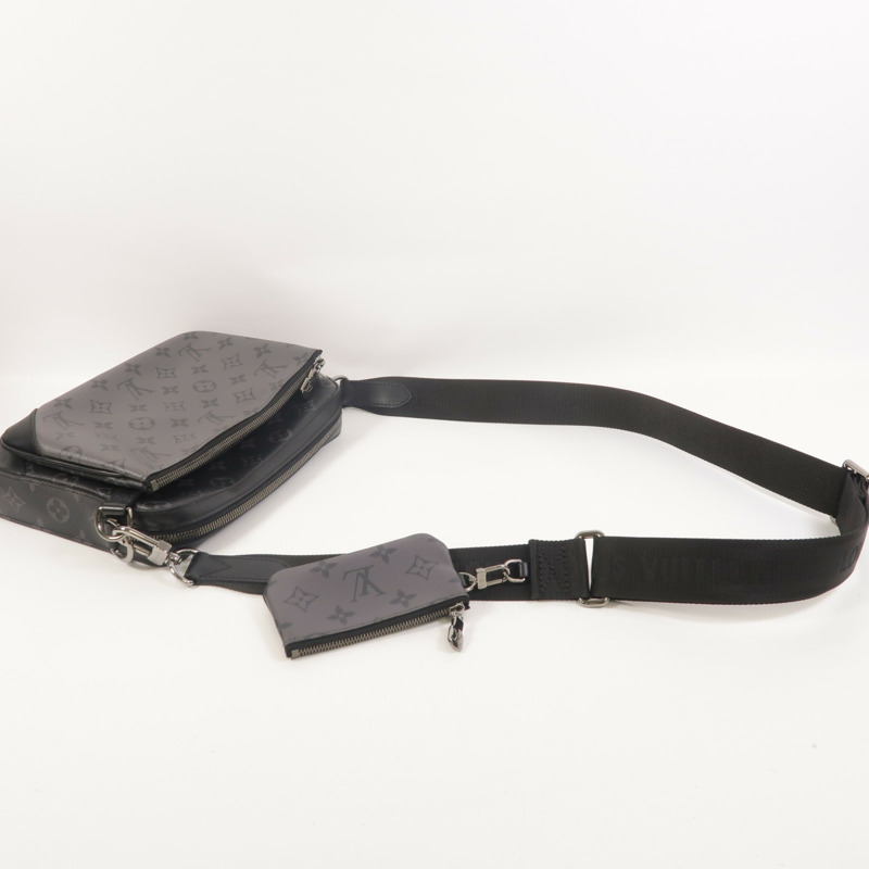 LOUIS VUITTON Monogram Eclipse Reverse Trio Messenger肩背袋-7