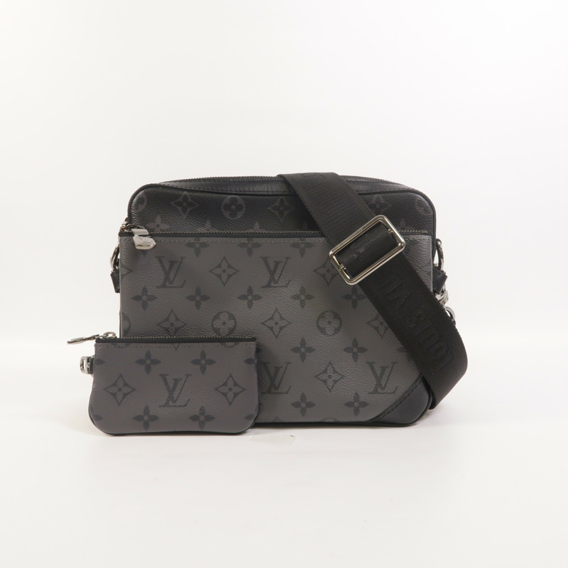 LOUIS VUITTON Monogram Eclipse Reverse Trio Messenger肩背袋-8