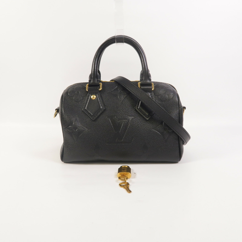 LOUIS VUITTON Monogram Empreinte Speedy Bandouliere 20手挽肩背兩用袋-7