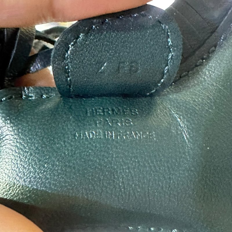 【美收精品】HERMÈS CHARM 深綠色鑰匙圈 5-398-1