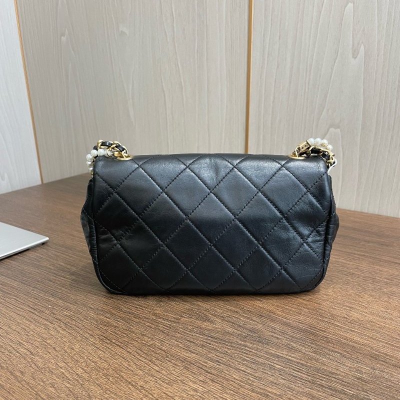 香奈兒/Chanel 黑金珍珠CF大mini 鏈條斜背包 牛皮-1