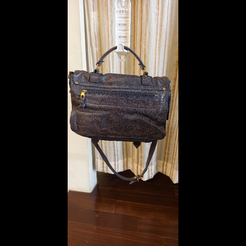 【Proenza Schouler】經典深藍黑色 PS1 中號羊皮郵差包 (Medium Satchel)-11