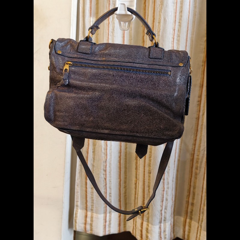 【Proenza Schouler】經典深藍黑色 PS1 中號羊皮郵差包 (Medium Satchel)-13