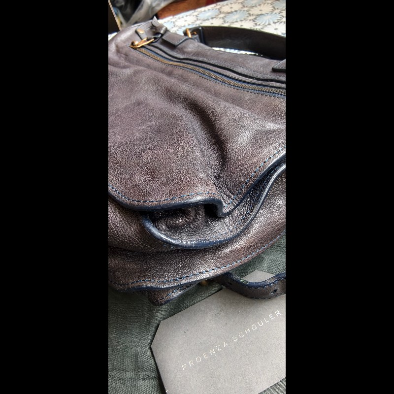 【Proenza Schouler】經典深藍黑色 PS1 中號羊皮郵差包 (Medium Satchel)-18