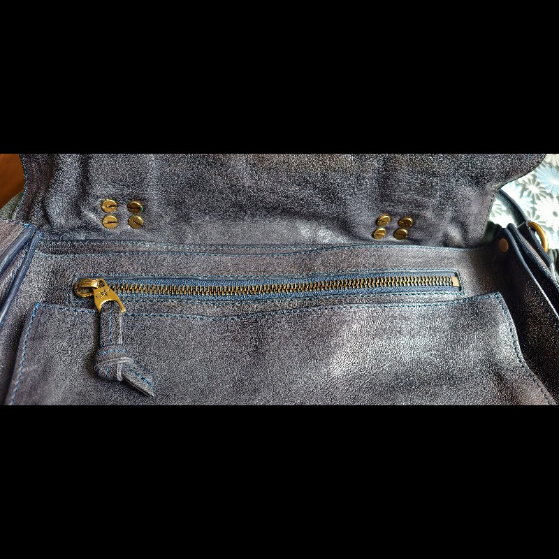 【Proenza Schouler】經典深藍黑色 PS1 中號羊皮郵差包 (Medium Satchel)-26