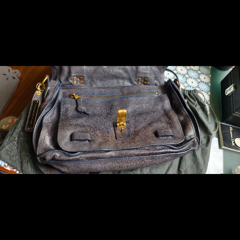 【Proenza Schouler】經典深藍黑色 PS1 中號羊皮郵差包 (Medium Satchel)-40