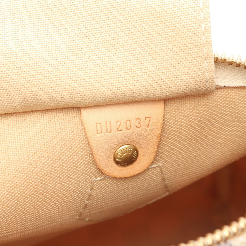 路易威登 Speedy 30 手提包 N41001 Damier Azur 帆布皮革 白色 二手 LV-4