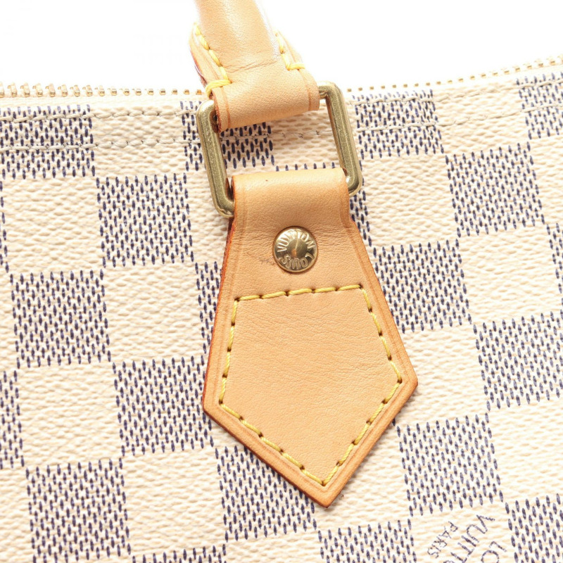 路易威登 Speedy 30 手提包 N41001 Damier Azur 帆布皮革 白色 二手 LV-9