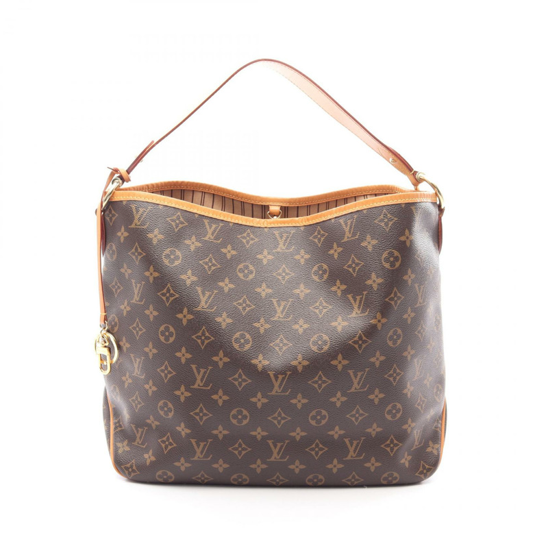 路易威登 Delightful MM 單肩托特包 M50157 Monogram 帆布 棕色 二手-0