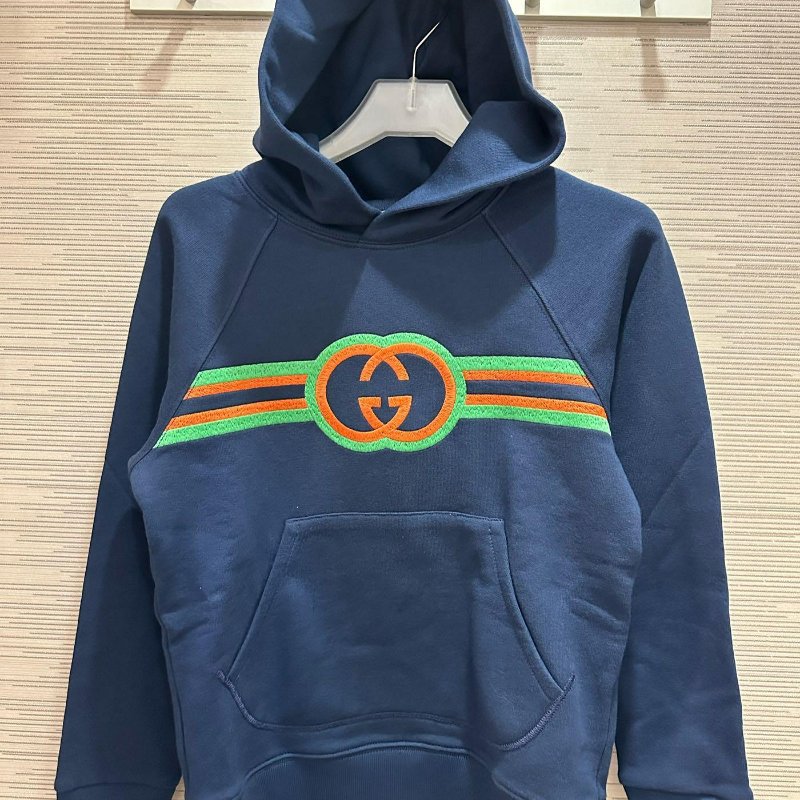 💎Han's house精品服飾💎GUCCI 刺繡 連帽 衛衣 帽T 現貨 青年款=女成人 XXS 原價17900-0