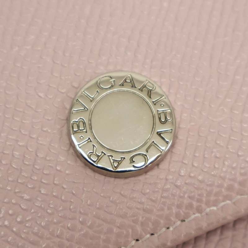粉色牛皮 扣式 短夾【BVLGARI 寶格麗】-9