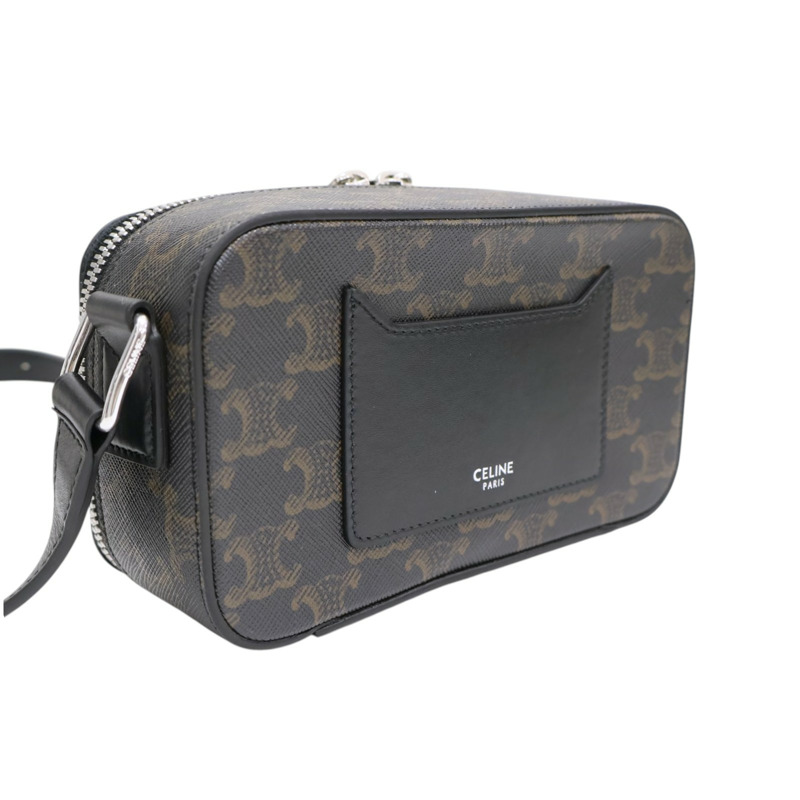 黑色 Triomphe帆布 郵差包 肩背包【CELINE 賽琳】 114902EVJ-1