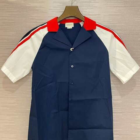 💎Han's house精品服飾💎 GUCCI LOGO 短襯衫 現貨 孩款