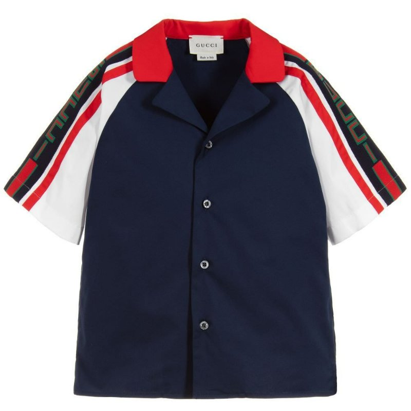 💎Han's house精品服飾💎 GUCCI LOGO 短襯衫 現貨 孩款-5