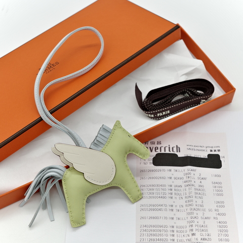 Hermès 愛馬仕 小馬 檸檬綠 聖杯藍 奶昔白 飛馬