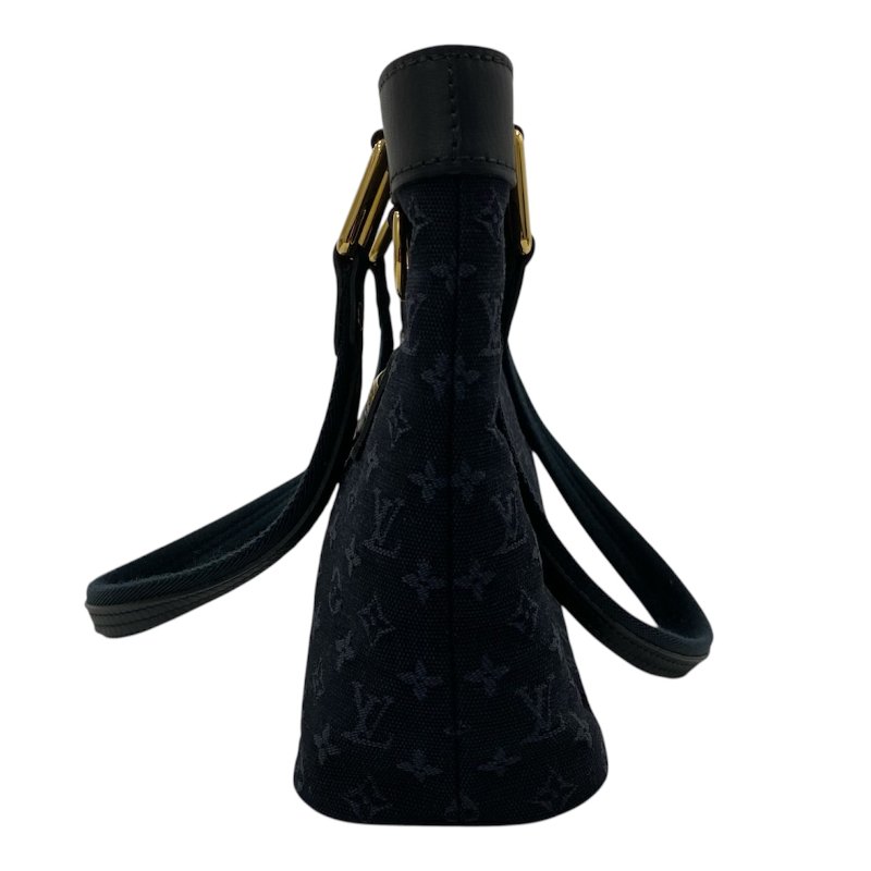 Louis Vuitton 路易威登 M92680 Mini Lin Lucille PM 手提包 藍色 老花 帆布 金釦-3