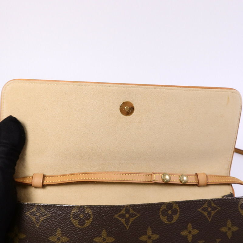 LOUIS VUITTON Monogram Pochette Twin GM肩背袋-13