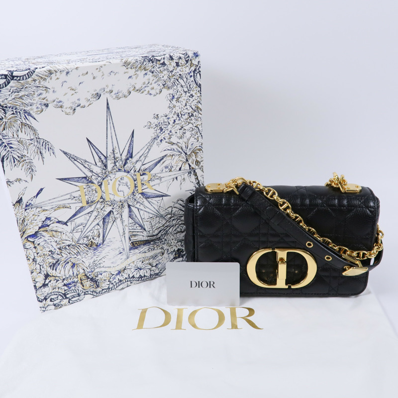 Dior 牛皮皮革Caro Small鏈帶肩背袋-9