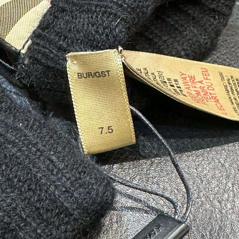 💎Han's house精品服飾💎Burberry 經典款 格紋 小羊皮 羊毛 手套-6