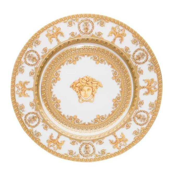 💎Han's house精品服飾💎VERSACE 凡賽斯 LOGO 女王頭 陶瓷牆壁裝飾盤 德國製造 18CM 現貨 原價4900-2