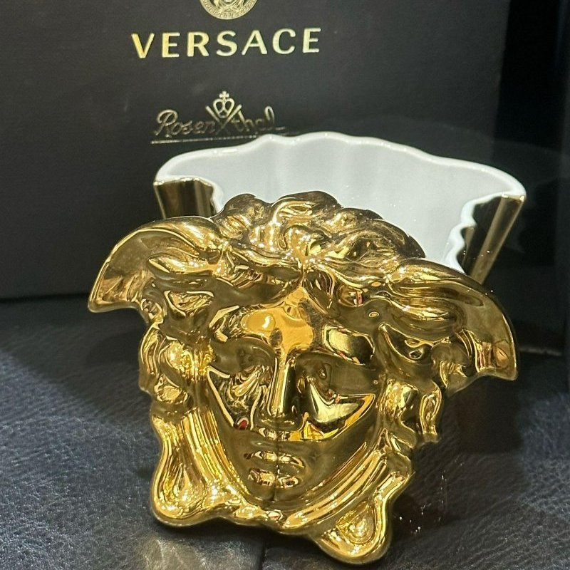 💎Han's house精品服飾💎VERSACE 凡賽斯 LOGO 女王頭 陶瓷 收納盒 德國製造 現貨 原價10900-5
