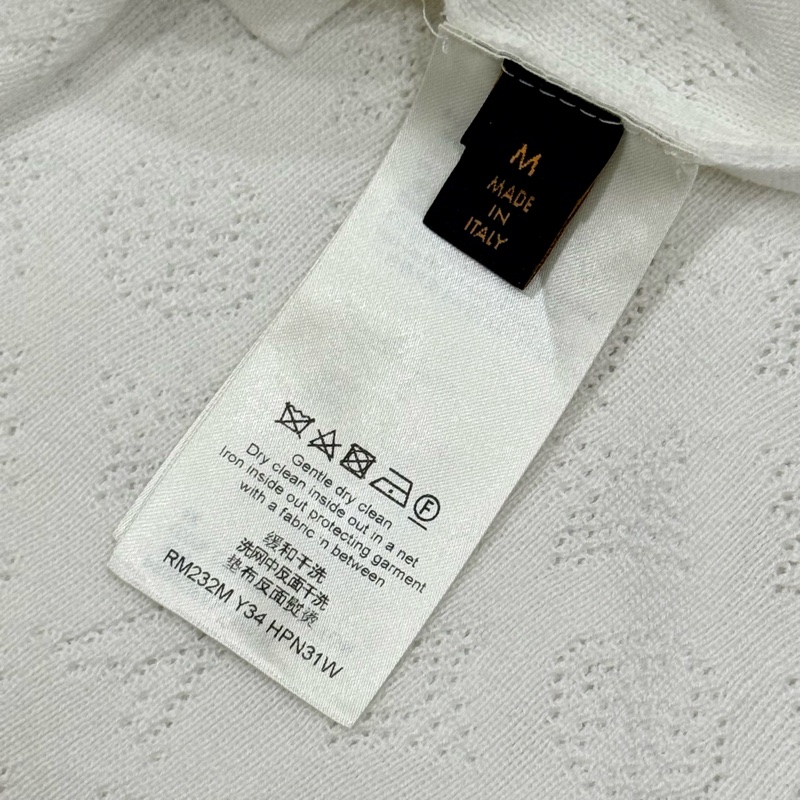 Louis Vuitton Monogram 鏤空針織短袖Polo衫 尺碼M-8