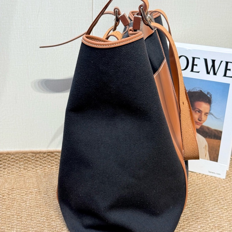 Hermes 愛馬仕 新款 sac etriviere pocket 27 單肩托特包 黑色帆布拼金棕色 29×🧡14×35 B刻 男女同款🧡-1
