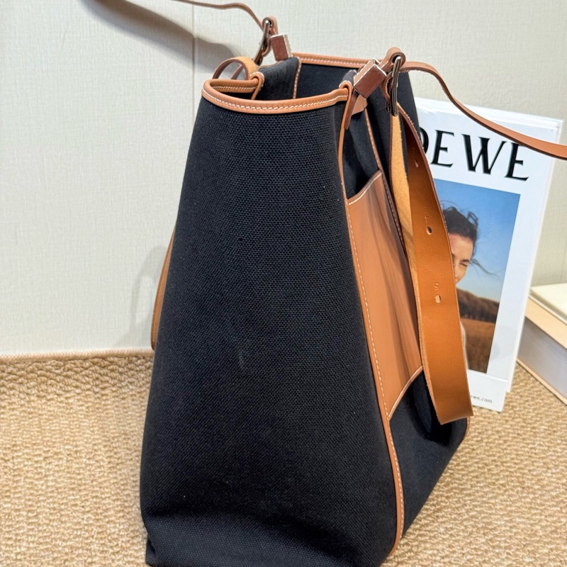 Hermes 愛馬仕 新款 sac etriviere pocket 27 單肩托特包 黑色帆布拼金棕色 29×🧡14×35 B刻 男女同款🧡-2