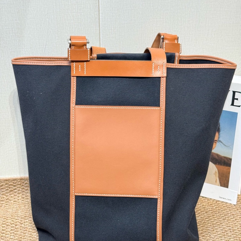 Hermes 愛馬仕 新款 sac etriviere pocket 27 單肩托特包 黑色帆布拼金棕色 29×🧡14×35 B刻 男女同款🧡-9